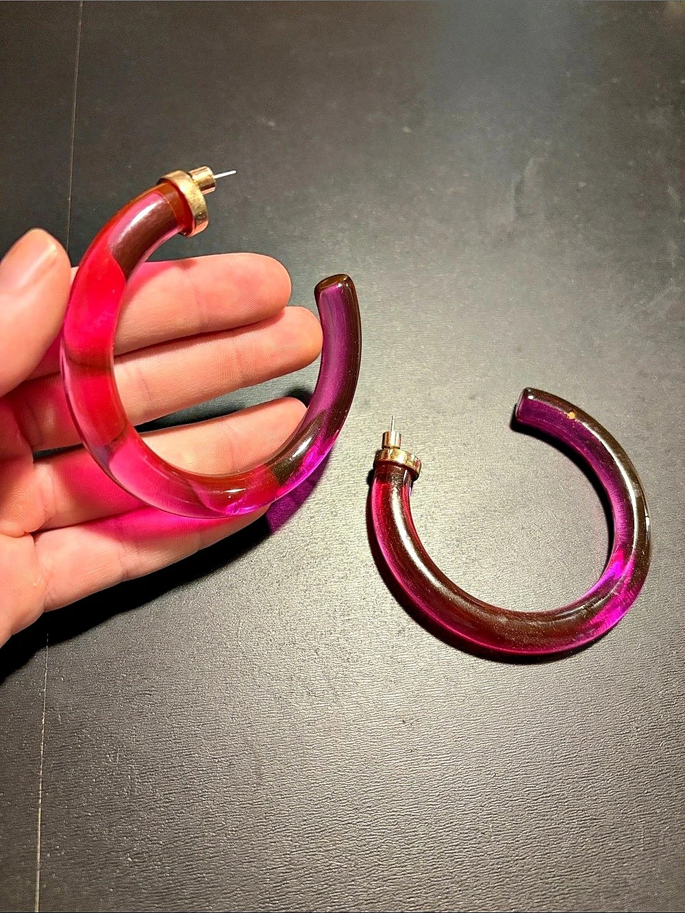 Pink & Purple Hoop Earrings
